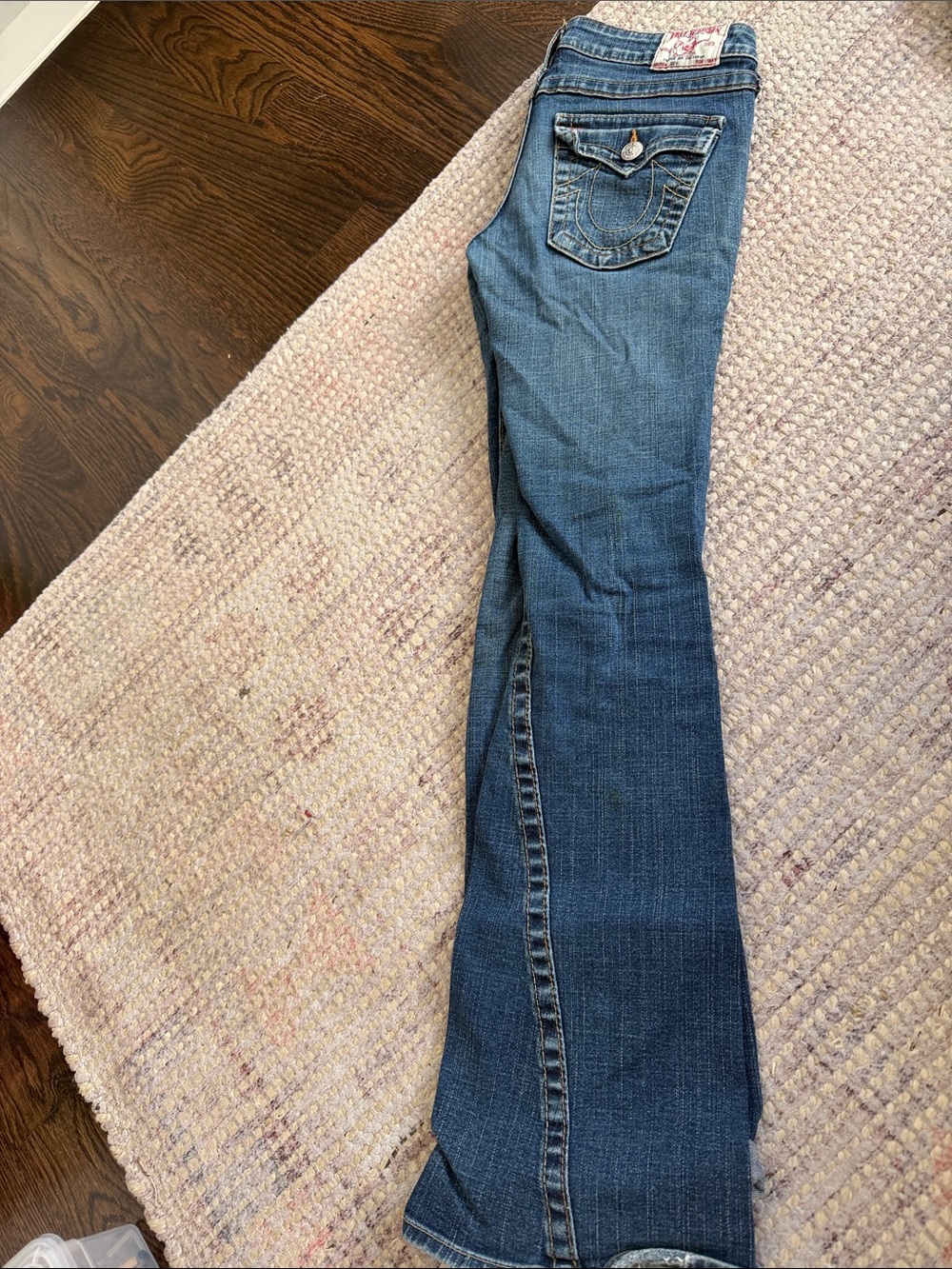 True Religion Medium Blue Flare Jeans